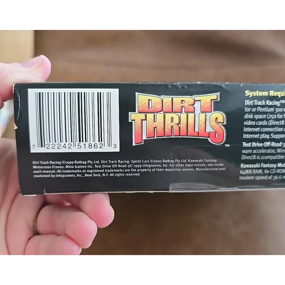 NIB Vintage 1999‎ Dirt Thrills 4 in 1 Pack Dirt Racing CD-ROM PC Game SEALED
